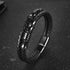 Lederarmband herren geflochten unisex leather bracelet uniqal